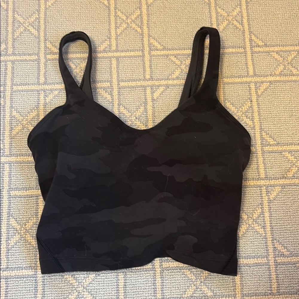 Black Lululemon Camouflage Align Tank